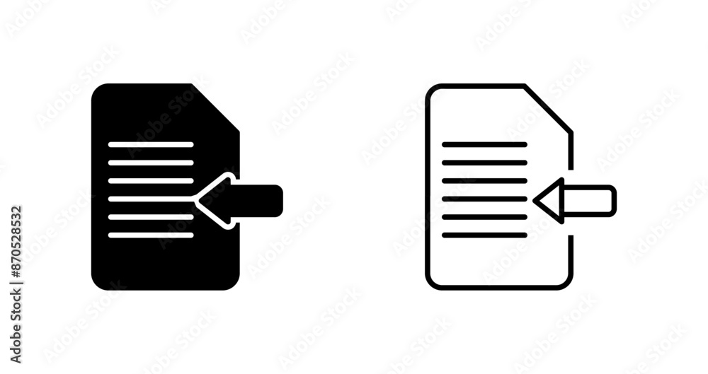 Import Document Vector Icon Import Document Vector Icon