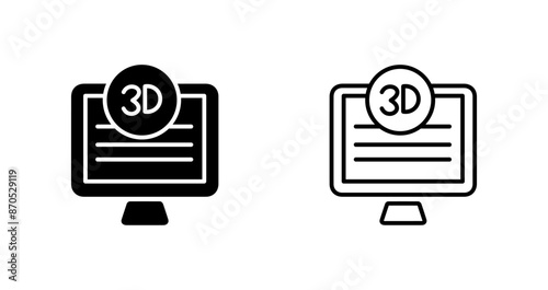 3D Quality Screen Vector Icon