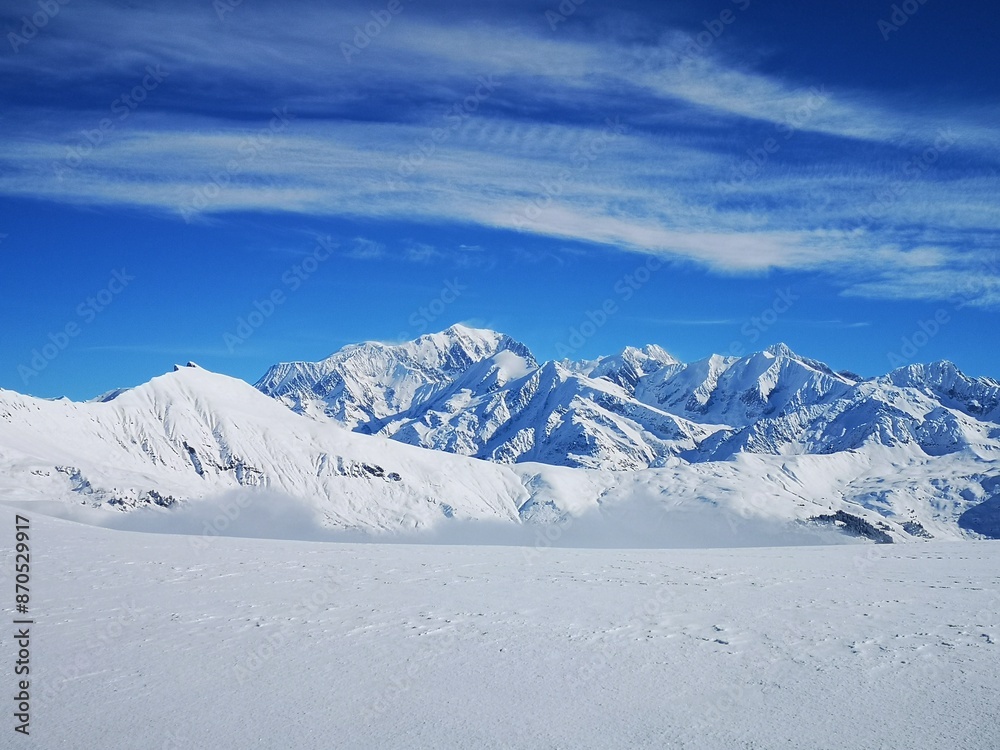View on the Mont Blanc, French Alps View on the Mont Blanc, French Alps