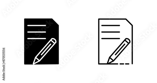 Document Edit Vector Icon
