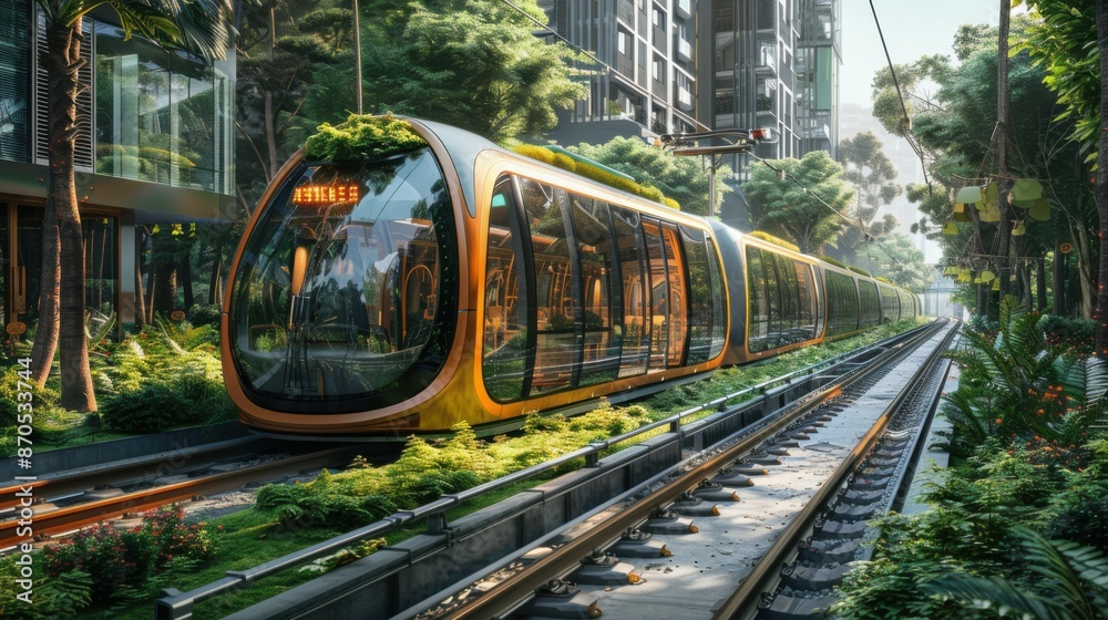 Fototapeta premium The concept of urban ecological transport on wheels