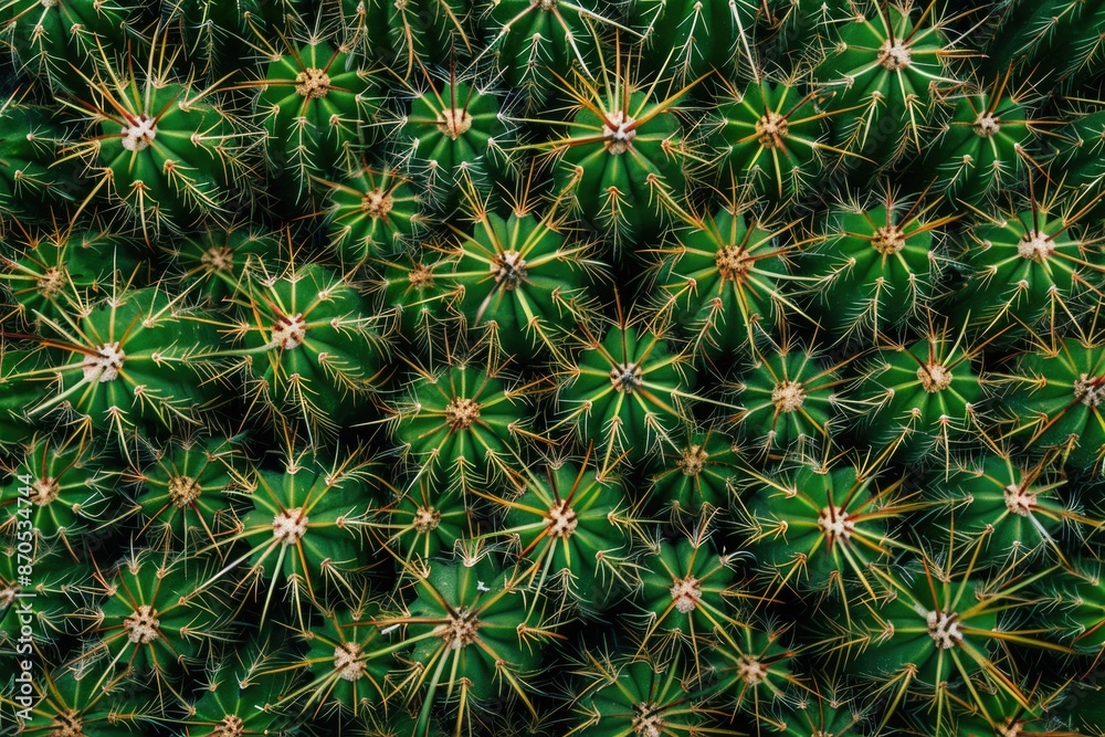 Closeup of cactus texture, sharp thorns on green background Closeup of cactus texture, sharp thorns on green background