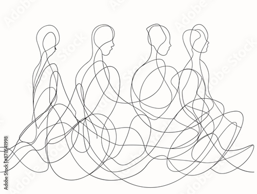 Boundless Interconnectivity: A Minimalist Depiction of Oneness in Fluid Symmetry