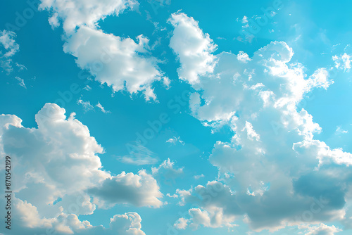 "Tranquil Sky: Blue Sky and White Clouds"