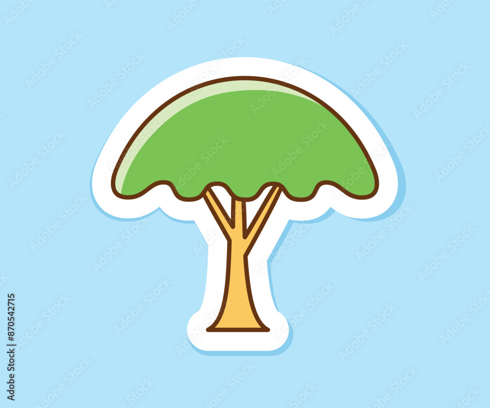 sticker tree, leaf, wood vector illustration sticker tree, leaf, wood vector illustration