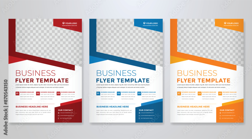 business flyer template with minimalist layout and modern style business flyer template with minimalist layout and modern style