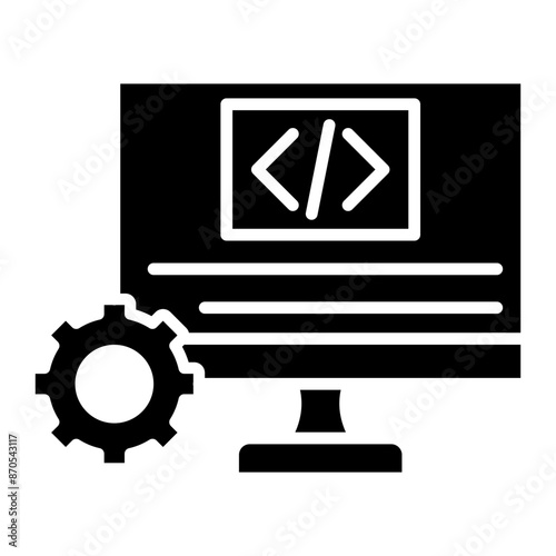 Code Free Development vector icon. Can be used for No Code iconset.