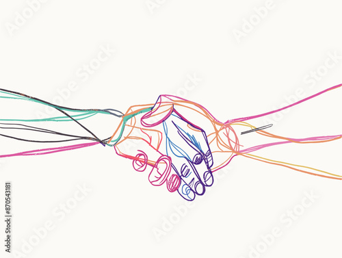 A Celebration of Unity: Intertwined Hands Illustrating the Power of Diversity