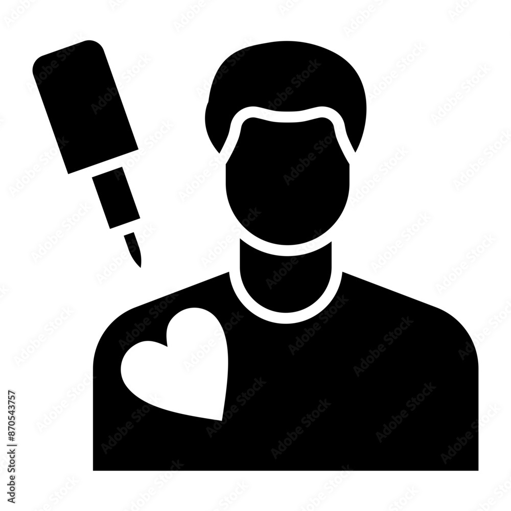 Tattoo Removal vector icon. Can be used for Skincare iconset. Tattoo Removal vector icon. Can be used for Skincare iconset.