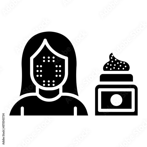 Exfoliation vector icon. Can be used for Skincare iconset.