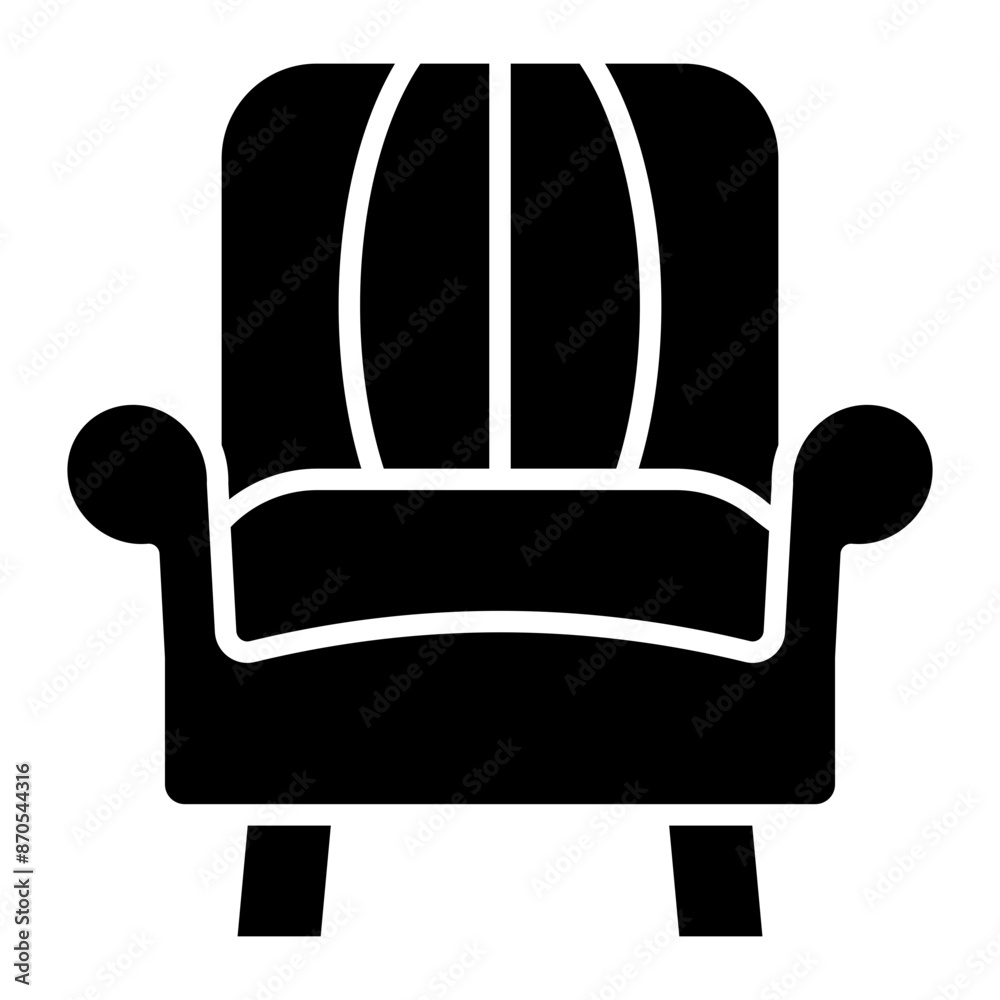 Armchair vector icon. Can be used for Comfort iconset. Armchair vector icon. Can be used for Comfort iconset.