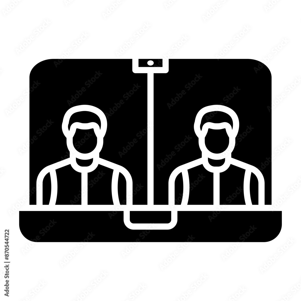 Online Meeting vector icon. Can be used for Home Based Business iconset. Online Meeting vector icon. Can be used for Home Based Business iconset.