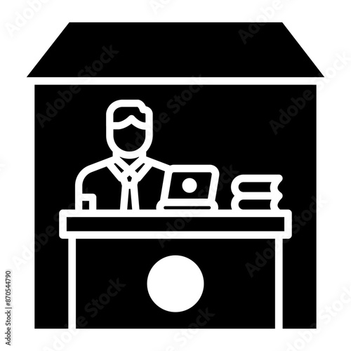 Work From Home vector icon. Can be used for Home Based Business iconset.