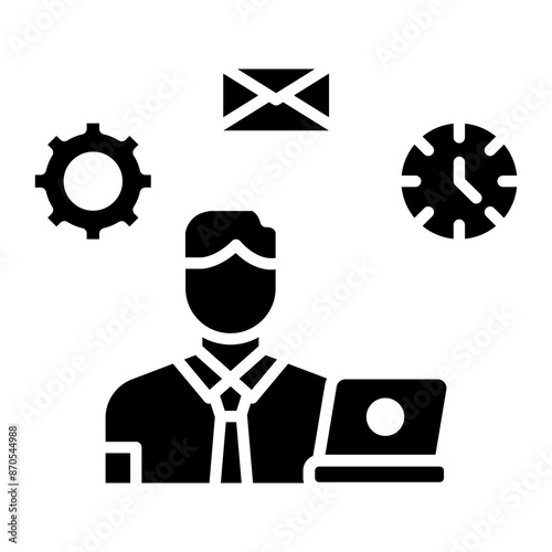 Multi Tasking vector icon. Can be used for Home Based Business iconset.