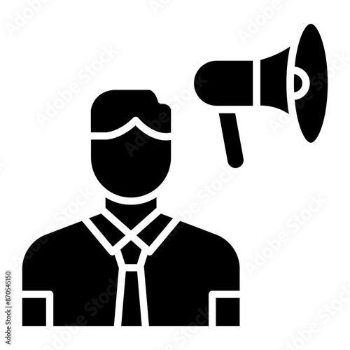 Influencer Male vector icon. Can be used for Home Based Business iconset.