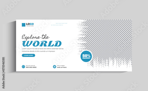 Tour and Travel Agency Social Media Facebook Cover Template Design