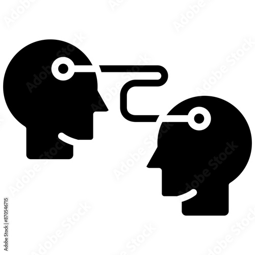 Slika na platnu Telepathy vector icon. Can be used for Science Fiction iconset.