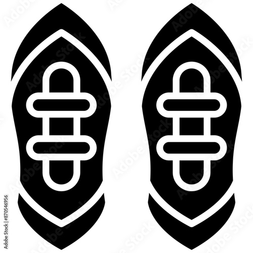 Snowshoes vector icon. Can be used for Outdoor Fun iconset.