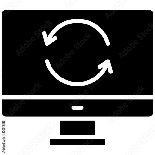 Synchronization vector icon. Can be used for Business Analytics iconset. photo