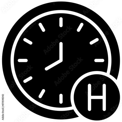 Hours vector icon. Can be used for Contact Us iconset.