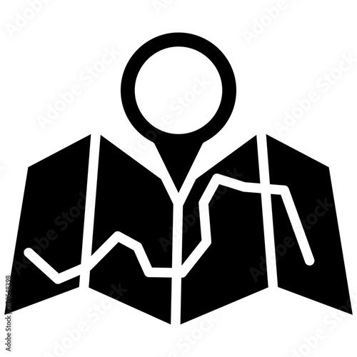 Map vector icon. Can be used for Contact Us iconset.