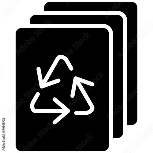 Recycled Paper vector icon. Can be used for Earth Day iconset.