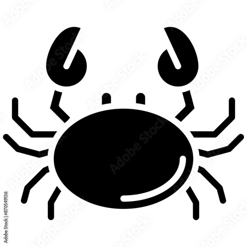 Crab vector icon. Can be used for Coastline iconset.