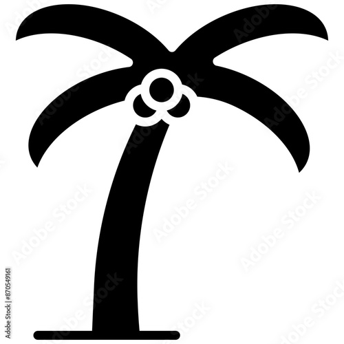 Palm Tree vector icon. Can be used for Coastline iconset.