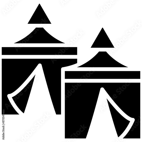 Mina Tents vector icon. Can be used for Hajj Pilgrimage iconset.