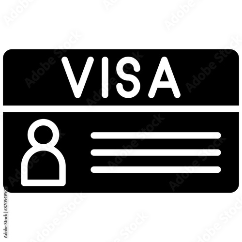 Visa vector icon. Can be used for Hajj Pilgrimage iconset.