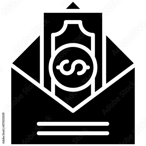 Payoff Envelope vector icon. Can be used for Corruption iconset.