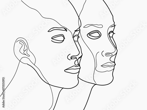 Breaking Stereotypes and Challenging Bias: A Minimalist Line Art Depiction