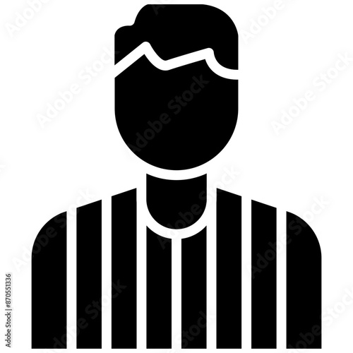 Referee vector icon. Can be used for Rugby iconset.