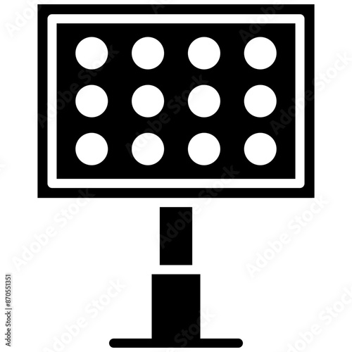 Stadium Lights vector icon. Can be used for Rugby iconset.