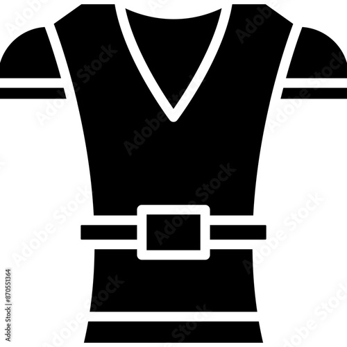 Chest Armor vector icon. Can be used for Rugby iconset.