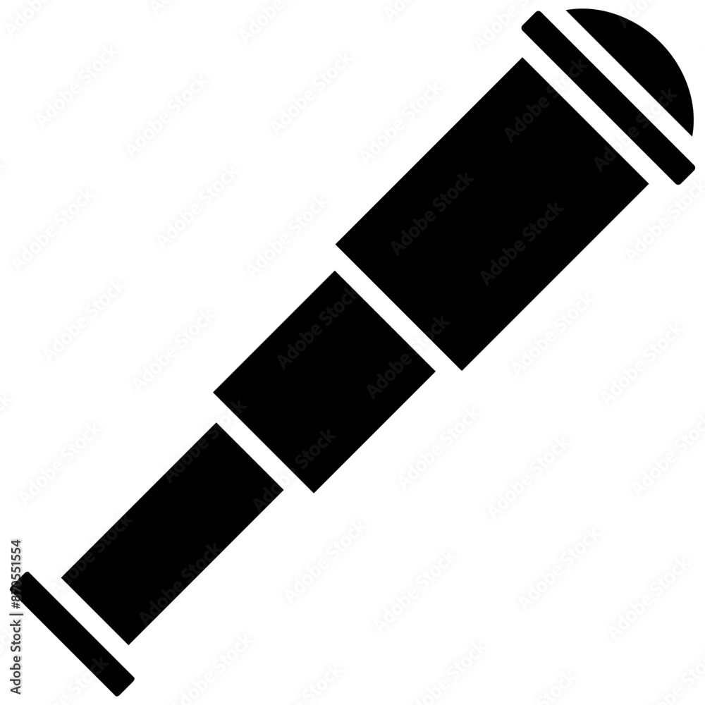 Monocular vector icon. Can be used for Ocean iconset. Monocular vector icon. Can be used for Ocean iconset.