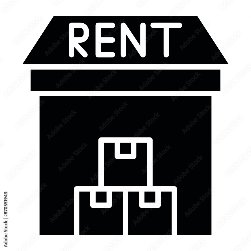 Warehouse Rental vector icon. Can be used for Warehouse iconset. Warehouse Rental vector icon. Can be used for Warehouse iconset.