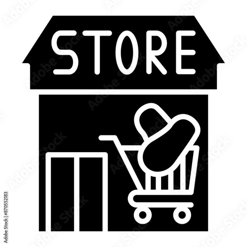 Grocery vector icon. Can be used for Supermarket iconset.