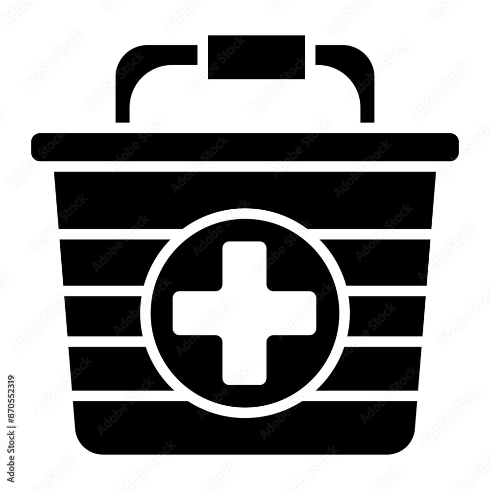 Obraz premium Shopping Bucket vector icon. Can be used for Supermarket iconset.