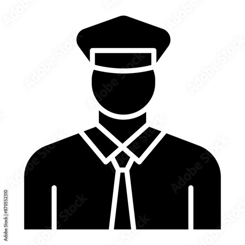 Security Guard vector icon. Can be used for Supermarket iconset.