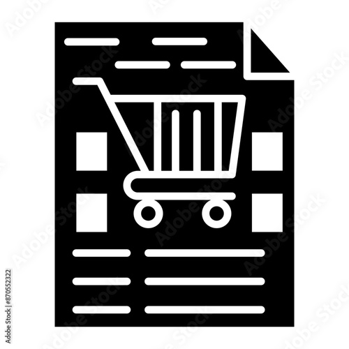 Shopping List vector icon. Can be used for Supermarket iconset.