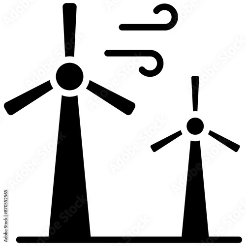 Wind Turbine vector icon. Can be used for Manufacturing iconset.