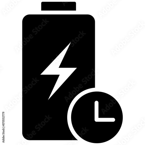 Battery Life vector icon. Can be used for Battery and Power iconset.