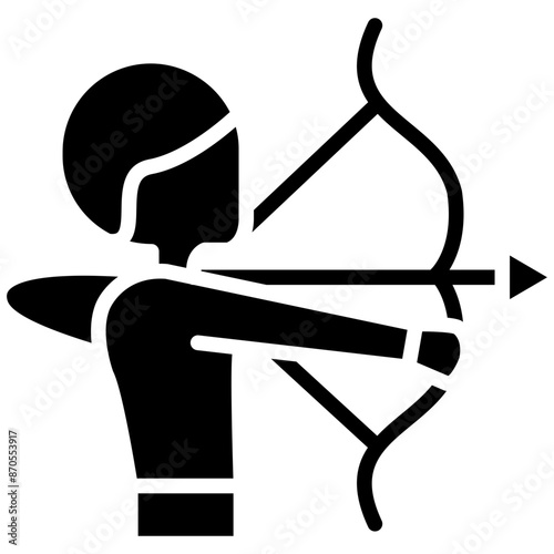 Acher vector icon. Can be used for Archery iconset.
