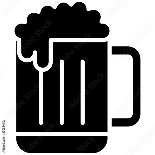 Beer Mug vector icon. Can be used for Oktoberfest iconset.