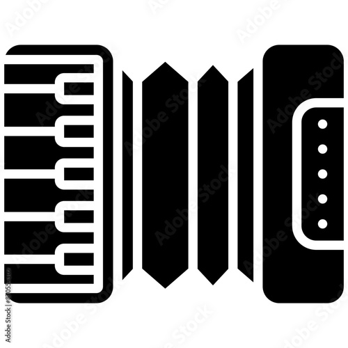 Accordion vector icon. Can be used for Oktoberfest iconset.