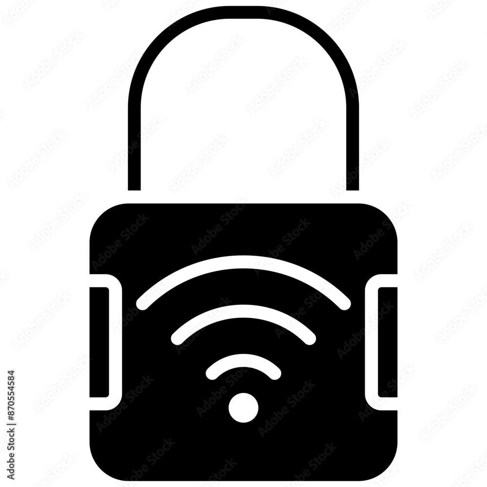 Smart Lock vector icon. Can be used for Biometrics iconset. Smart Lock vector icon. Can be used for Biometrics iconset.
