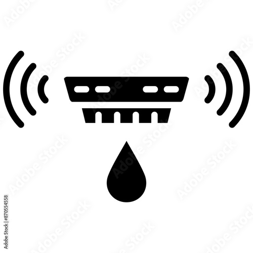 Smart Water Sensor vector icon. Can be used for Biometrics iconset.