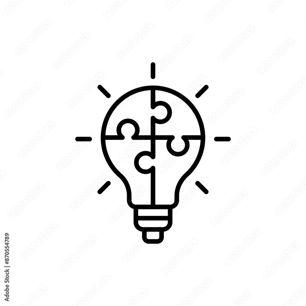 Puzzle solving outline icons, minimalist vector illustration ,simple transparent graphic element .Isolated on white background Puzzle solving outline icons, minimalist vector illustration ,simple transparent graphic element .Isolated on white background