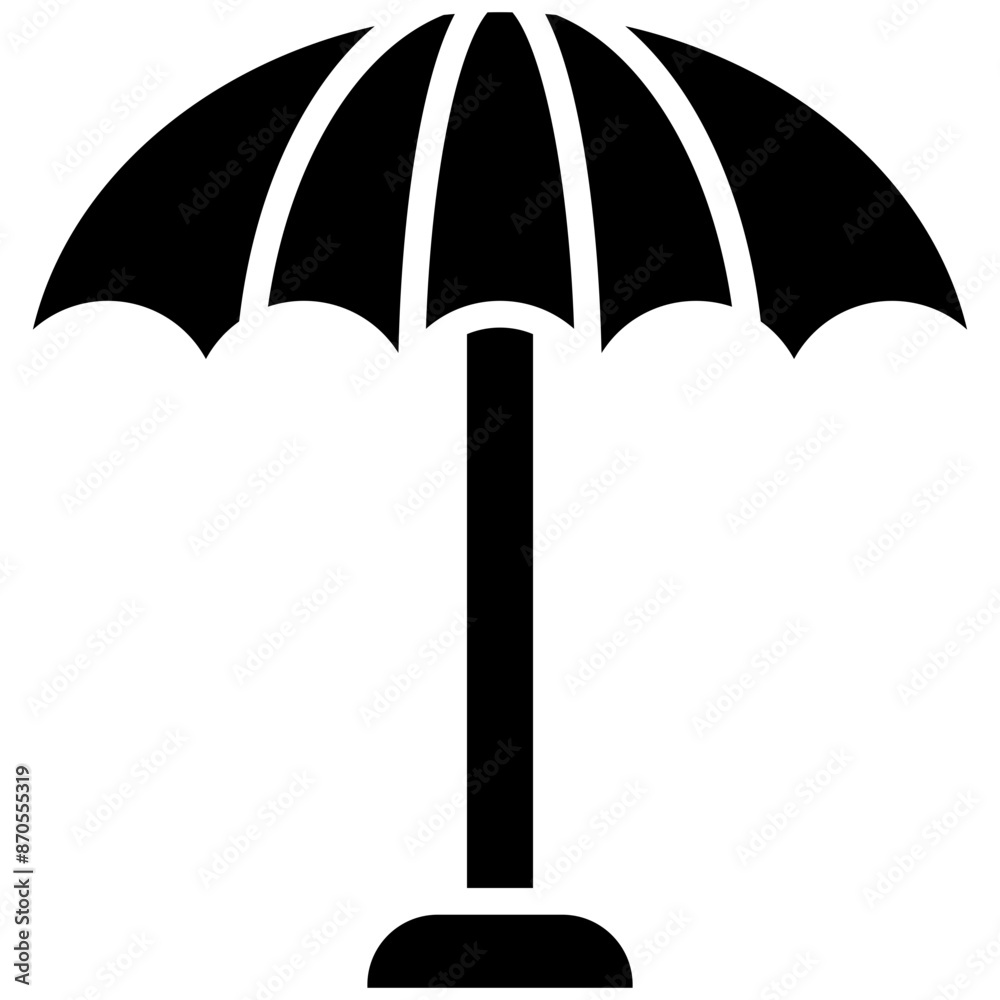 Parasol vector icon. Can be used for Beach Resort iconset. Parasol vector icon. Can be used for Beach Resort iconset.